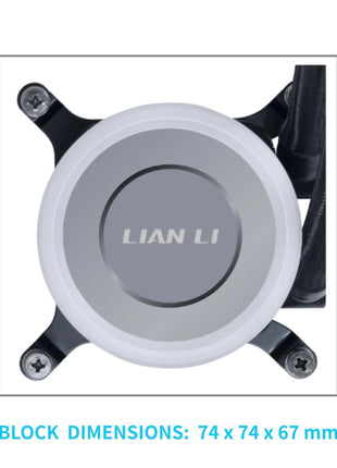 Lian Li GA II LITE 240mm AIO Liquid CPU Cooler | 2 x 120mm Performance FDB Fans, Daisy-Chain, Low Noise, All-in-One Water Cooling for Intel LGA1851/1700,AMD AM5/AM4 (GA2L24PB)