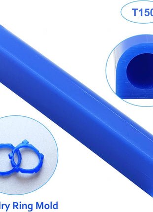 2 Pieces Carving Wax Ring Tube for Making Rings, Lost Wax Casting Supplies Hard Modeling Wax for Jewelry Ring Casting Mold Kit Ring Making with Wax Carving Tool (T150)