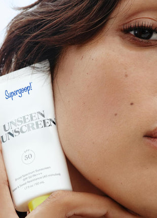 Supergoop! Unseen Sunscreen - Clear & Invisible Face Sunscreen + Broad Spectrum + Makeup-Gripping Primer - Weightless, Scentless, Oil Free - For All Skin Types & Tones