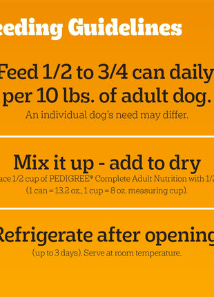 Pedigree Wet Dog Food, Choice Cuts Adult Canned Dog Food, Beef & Country Stew Multipack, 13.2 oz. Cans (12 Count, Pack of 1)