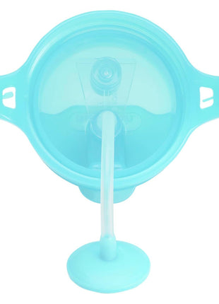 Munchkin Any Angle Sippy Cups for Toddlers, Spill Proof Weighted Straw Cup with Transition Handles for Babies 6 Months and Up, 2 Pack, Blue/Green