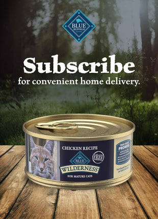 Blue Buffalo Wilderness High-Protein Grain-Free Wet Food for Adult Cats 7+,Chicken Recipe,5.5-oz.,(Pack of 48)