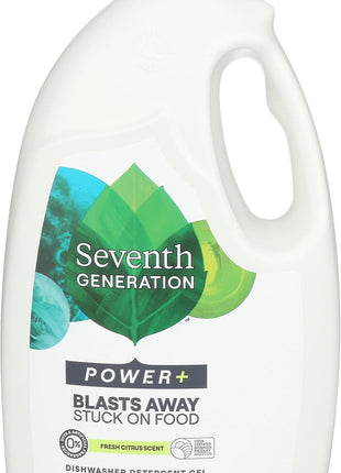 Seventh Generation Ultra Power Plus Auto Dish Gel, Fresh Citrus Scent, 65 Ounce