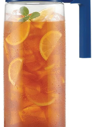 Takeya Flash Chill Iced Tea Maker   Airtight & Durable Iced Tea Maker Jug with Silicone Carry Handle   Leak Proof & Lightweight Tea Infuser with Patented Flash Chill Technology   2 Quart, Blueberry