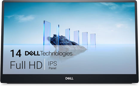 Dell 14 Portable Monitor - P1424H - 14-inch Full HD (1080p) 1920 x 1080, IPS Panel, USB-C connectivity, Comfortview, 3-Year Advanced Exchange Service - Silver