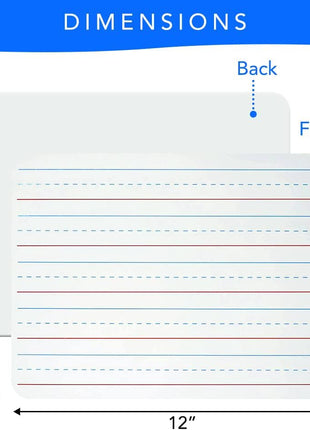 Small White Board 9X12, Small Dry Erase Board 2 Pack Whiteboard Dry Erase Double Sided with Lines Mini Whiteboard, Lapboard Ideal for Homeschool, Office, Classroom White Boards for Kids