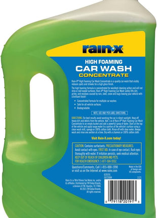 Rain-X 620191 Foaming Car Wash - 100 fl oz. High-Foaming, Concentrated Formula For Greater Cleaning Action, Safely Lifting Dirt, Grime And Residues For An Exceptional Clean