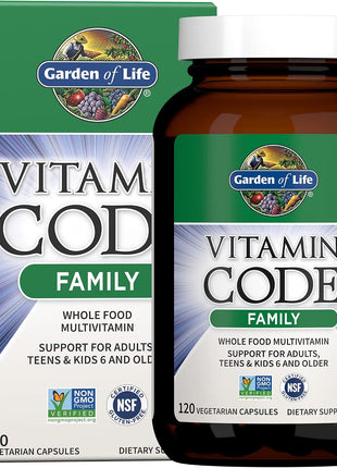 Garden of Life Vitamin Code Family Multivitamin, 120 Capsules