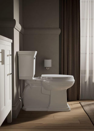 KOHLER 20110-0 Brevia, Slow Close Toilet Seat, Elongated Toilet Seat, Grip-Tight Bumpers Quick-Attach Hardware, White