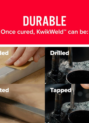 J-B Weld 8276 KwikWeld Quick Setting Steel Reinforced Epoxy - Dark Grey 2 oz