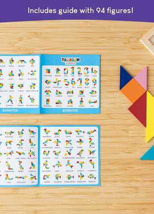 BONNYCO Tangram Puzzle Wooden Pack 30 Kids Party Favors. Goodie Bags Stuffers for Kids 3-5 4-8, Return Gifts for Birthday Party. Goody Bag Stuffers, Pinata Filler Toys Bulk. Classroom Prizes, Rewards
