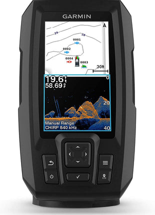 Garmin Striker Vivid 4cv Bundle with Transducer and Protective Cover, 4-inch Color Fishfinder, Vivid Scanning Sonar Color Palettes 010-02550-00