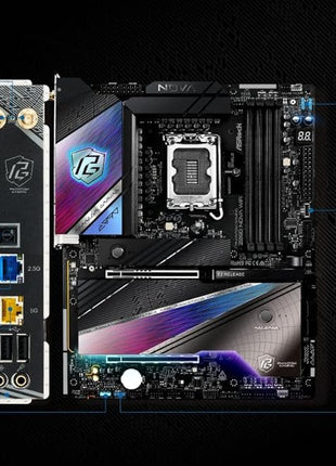 ASRock Intel Core Ultra Z890 Nova WiFi 7 Phantom Gaming ATX Motherboard Thunderbolt LGA1851 RL-ILM DDR5 9200 MHZ 256 GB