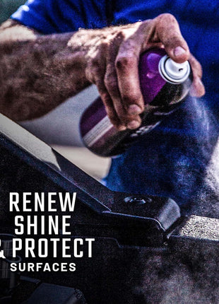 Slick Products Shine & Protectant Spray 17.35 FL OZ. - High Gloss Clear Coating Renew Vinyl, Plastic, Rubber, Trim, Tire, Car, Truck, Motorcycle, Dirt Bike
