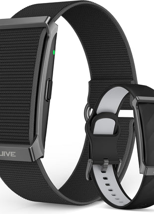 Smart Bracelet, Health Fitness & Activity Tracker with All-Day Continuous Heart Rate/Blood Pressure Monitor, Sleep Tracker, 170+ Sport Modes, 60 Day Battery & Free App, IP68 Smart Band for Android IOS