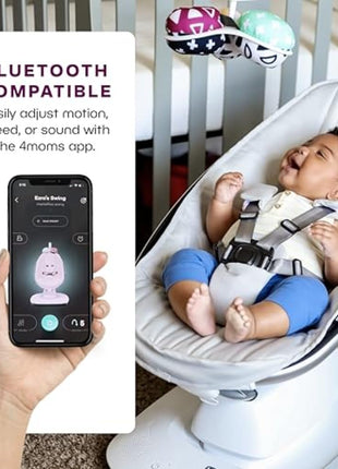 4moms MamaRoo Multi-Motion Baby Swing, Bluetooth Enabled with 5 Unique Motions, Grey