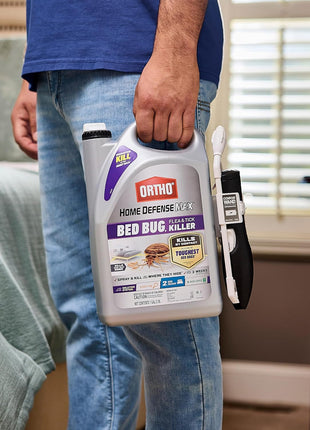 Ortho Home Defense Max Bed Bug, Flea & Tick Killer with Comfort Wand – Also Kills Bed Bug Eggs, Ready-to-Use, Indoor Pest Control Spray, 1 gal.