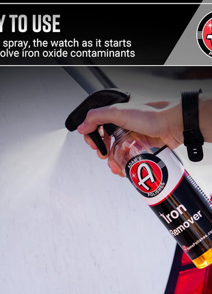 Adam's Iron Remover (16oz) - Iron Out Fallout & Stop Rust Remover Spray for Car Detailing Removes Iron Particles in Auto Paint, Wheels, Motorcycle, RV & Boat - Use Before Clay Bar, Wax or Car Wash