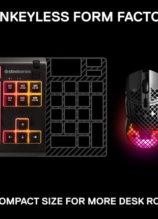 SteelSeries Apex 3 TKL RGB Gaming Keyboard – Tenkeyless Compact Form Factor - 8-Zone RGB Illumination – IP32 Water & Dust Resistant – Whisper Quiet Gaming Switch – Gaming Grade Anti-Ghosting,Black