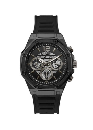 GUESS Silicone Analog Black Dial Men Watch-Gw0263G4, Black Band