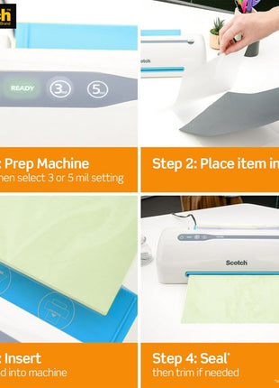 Scotch® Laminating System Refill, Standard Gloss Dual Refill, 5.6 Mil, 8.63" x 90'
