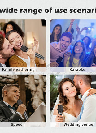 talomen Wireless Microphone,Professional Dual Handheld Cordless Dynamic Mic System with Rechargeable Receiver(160 Ft),Karaoke Microphone Set for Singing,Karaoke,Wedding,DJ,Party,Speech,Church,K60-2