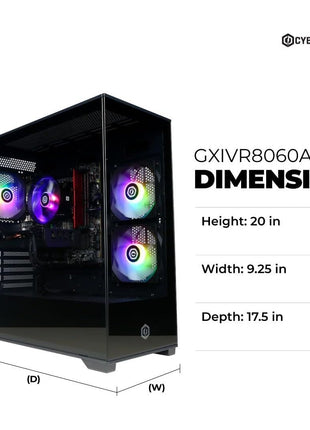 CyberPowerPC Gamer Xtreme VR Gaming PC, Intel Core i5-13400F 2.5GHz, GeForce RTX 5060 8GB, 16GB DDR5, 1TB PCIe 4.0 SSD, WiFi Ready & Windows 11 Home (GXiVR8060A40)