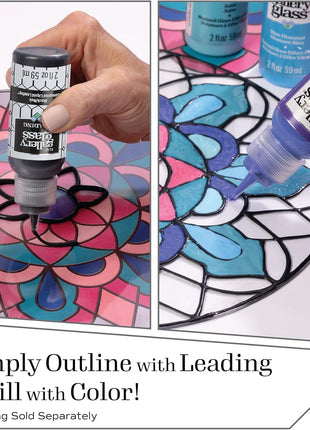 Gallery Glass, Purple Stained Glass 2 fl oz Brilliant Smooth Finish Paint, Perfect for Easy to Apply DIY Arts and Crafts, 20043