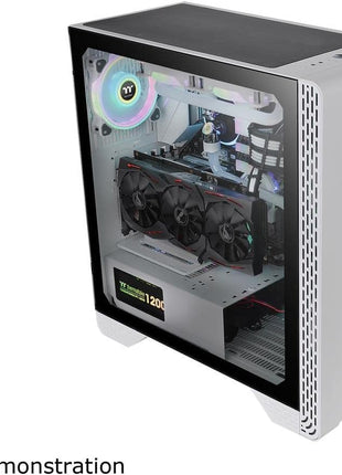 Thermaltake S300 Tempered Glass Snow Edition ATX Mid-Tower Computer Case with 120mm Rear Fan Pre-Installed CA-1P5-00M6WN-00