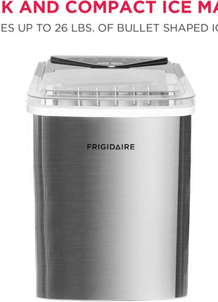 Frigidaire EFIC123-SS Counter Top Maker, Produces 26 pounds Ice per Day, Stainless Steel