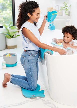 Skip Hop Baby Bath Rinse Cup MOBY Tear-Free Waterfall Rinser Blue Age 0+