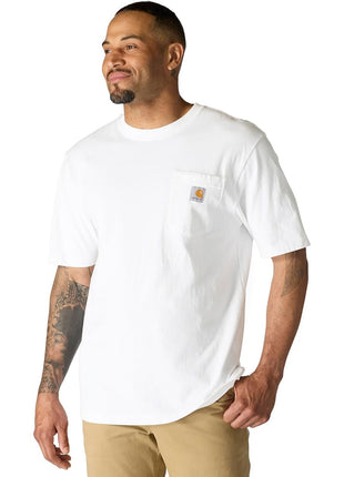 Carhartt Mens Loose Fit Heavyweight Short-Sleeve Pocket T-Shirt Work Utility t Shirts, Black, Large US