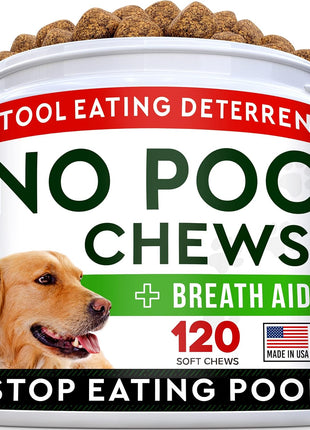 Senior Advanced Glucosamine Joint Supplement + No Poo Treats Bundle - Hip & Joint Pain Relief + Coprophagia Stool Eating Deterrent - Omega-3, Chondroitin, MSM + Probiotics & Digestive Enzymes - 240Ct