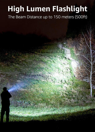 Lighting EVER LED Flashlights High Lumens, Small Flashlight, Waterproof, Adjustable Focus Flash Light for Outdoor, Emergency, AAA Batteries Included, Tactical & Camping Accessories