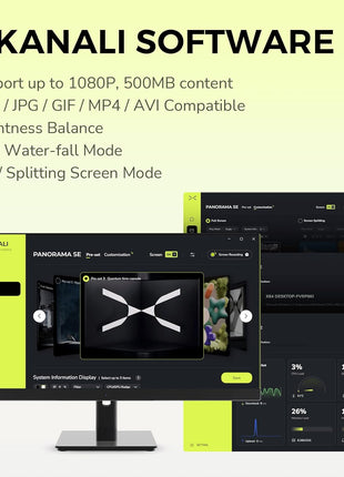 TRYX Panorama SE 360 ARGB 360mm AIO Rotatable 6.67'' AMOLED Curved Screen 3D Anamorphic Effect Customizable AIO Cooler 360mm Asetek Adela Pump 280w TDP ARGB Fan Intel LGA 1851/1700 AMD AM5/AM4
