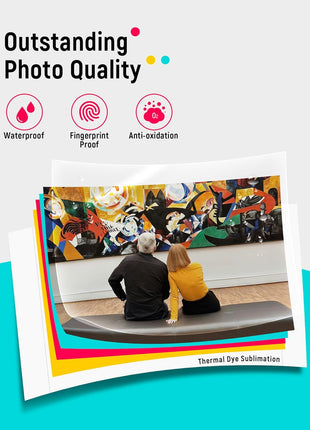 Liene M100 4x6'' Photo Printer, Phone Printer 100 Sheets & 3 Cartridges, Full-Color Photo, Portable Instant Photo Printer for iPhone Android, Thermal Dye Sublimation, Wi-Fi Picture Printer 100 Papers