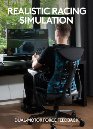 Logitech G29 Driving Force Racing Wheel and Floor Pedals, Real Force Feedback, Stainless Steel Paddle Shifters, Leather Steering Wheel Cover for PS5, PS4, PC, Mac - Black