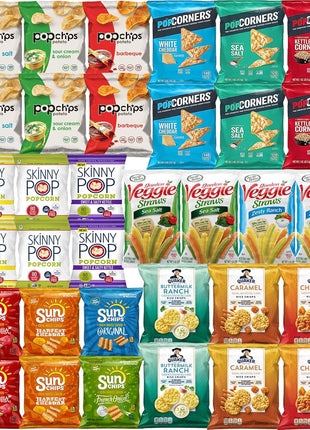 Snacks Variety Pack for Adults - Snack Box Care Package Gift Box - Bulk Healthy Snack Bag Assortment (34 pack)