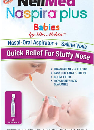 NeilMed Naspira Plus Nasal Oral Aspirator, 1 Count