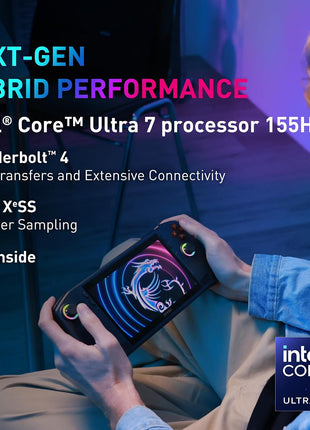 msi Claw PC Gaming Handheld: Intel Ultra 7-155H, 7 inch FHD 120Hz Display, 16GB LPDDR5, 512GB NVMe SSD, MicroSD Card Reader, Thunderbolt 4, Win 11 Home: Black A1M-051US