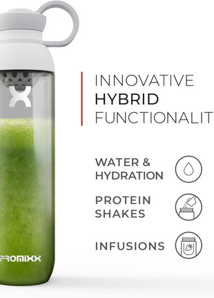Promixx FORM Protein Shaker Bottle - A Premium for Shakes Infusions and Hydration Durable Gym Bottle, Leakproof Lid, Odorless 26oz (Graphite Gray), (PRO-P-S2-760SHAKER-GGCG)