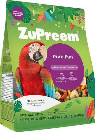 ZuPreem FruitBlend Bird Pellets, Daily Bird Food for Amazon, Cockatoo, Macaw, Core Nutrition for Large Birds, Made in USA, Pellets for Large Birds, Macaw Food (L, 3.5 lbs)