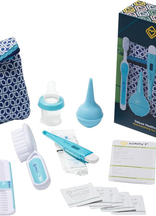 Safety 1st Deluxe Baby Healthcare and Grooming Kit, Arctic Blue, Newborn Baby Essentials, One Size, 25 Pieces