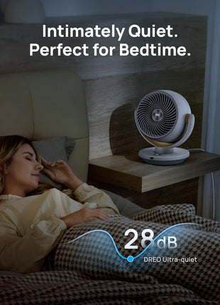 DREO Fan for Bedroom, Desk Air Circulator Fans with Remote, 11 Inch Table Fan for Whole Room, 65ft Powerful Airflow, 120° Vertical Manual and 90° Oscillating, 4 Speeds, 8H Timer, 25dB Quiet, Home