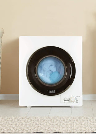 BLACK+DECKER 3.5 Cu. Ft. Portable Dryer, 13.2 lb. Capacity, 120V, BCED37 | Electric Dryer, 1500W 120V, Vented, Stainless Steel Drum, Portable Dryers for Laundry for Standard Wall Outlet