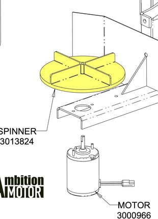8 inch Spreader Spinner Disk Replacement Buyers 3013824 for ATVS15A UTVS16 with Set Screw