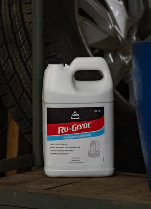 Ru-Glyde Tire Mounting Lubricant by AGS – 1 Gallon | Tire Bead Seating Lube & Rubber Rejuvenator | Prevents Rim Rust | No-Mix, Ready-to-Use Formula for Tire Changers, Auto Shops & DIY Tire Install