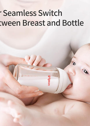Pigeon Silicone Nipple (S) with Latch-On Line, 1+ Months, 4 Counts | Natural Feel, Slow Flow