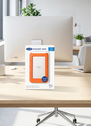 LaCie Rugged Mini Portable External Hard Drive, 4TB, 2.5", for PC, Mac, iPad, and iPhone, with Data Rescue Service | 4TB 2.5 Rugged HDD, Shock and Rain and Pressure-Resistant, Rescue Data Recovery, 3-Year Warranty