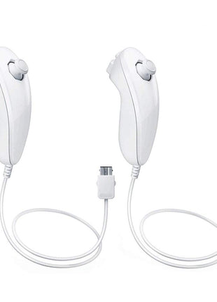 Wii Nunchuck Controller White [2 Pack] (Renewed)